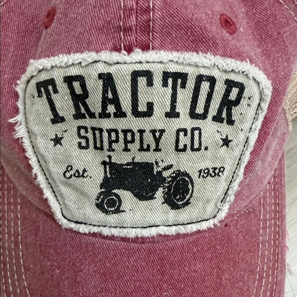Tractor Supply Co. Pink and Tan Cap Womens OS